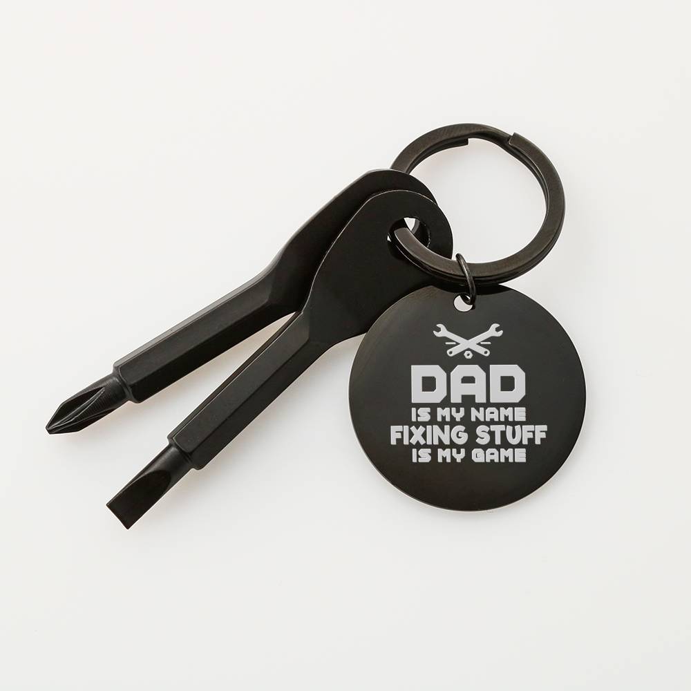 DAD Is His Name | Screwdriver Keychain