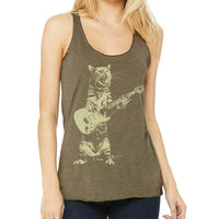Load image into Gallery viewer, Cat Playing Guitar | Racerback Tank
