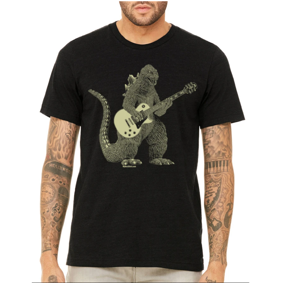 Godzilla Playing Guitar | Men's Tee