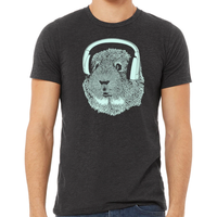 Load image into Gallery viewer, Guinea Pig Wearing Headphones | Men&#39;s Tee
