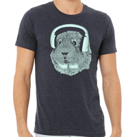 Load image into Gallery viewer, Guinea Pig Wearing Headphones | Men&#39;s Tee
