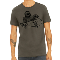 Load image into Gallery viewer, Sloth Riding Skateboard | Men&#39;s Tee
