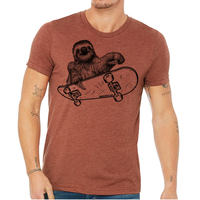 Load image into Gallery viewer, Sloth Riding Skateboard | Men&#39;s Tee
