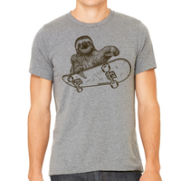 Load image into Gallery viewer, Sloth Riding Skateboard | Men&#39;s Tee
