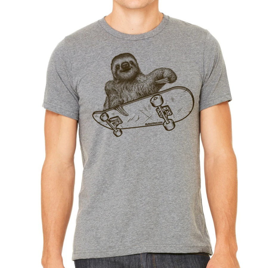 Sloth Riding Skateboard | Men's Tee