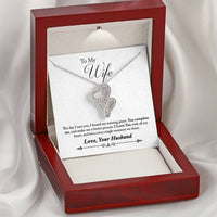 Load image into Gallery viewer, To My WIFE, The Day I Met You, I found my Missing Piece | Double Heart Necklace
