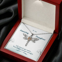 Load image into Gallery viewer, To my Amazing Daughter | Dragonfly Dreams Necklace
