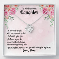 Load image into Gallery viewer, To My Dearest Daughter From Mom | Love Knot Necklace
