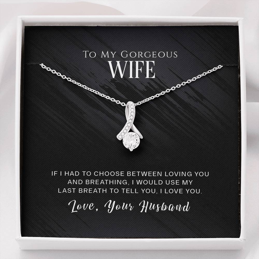 To My Gorgeous Wife | Alluring Beauty Necklace