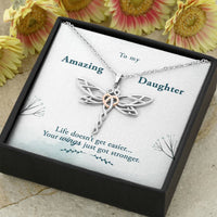 Load image into Gallery viewer, To my Amazing Daughter | Dragonfly Dreams Necklace

