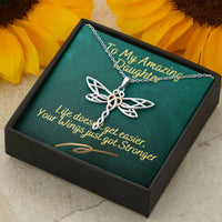 Load image into Gallery viewer, To My Amazing Daughter | Dragonfly Necklace
