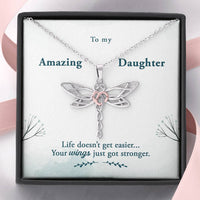 Load image into Gallery viewer, To my Amazing Daughter | Dragonfly Dreams Necklace
