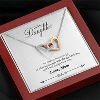 Load image into Gallery viewer, To My Daughter from Mom | Interlocking Hearts Necklace
