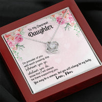 Load image into Gallery viewer, To My Dearest Daughter From Mom | Love Knot Necklace
